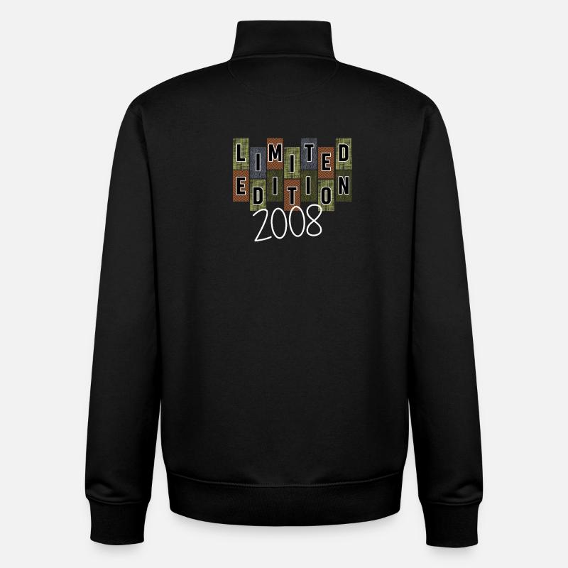 Édition Limitée 2008 18ème Anniversaire Cadeau - Sweat zippé unisexe en coton bio Stanley/Stella - noir