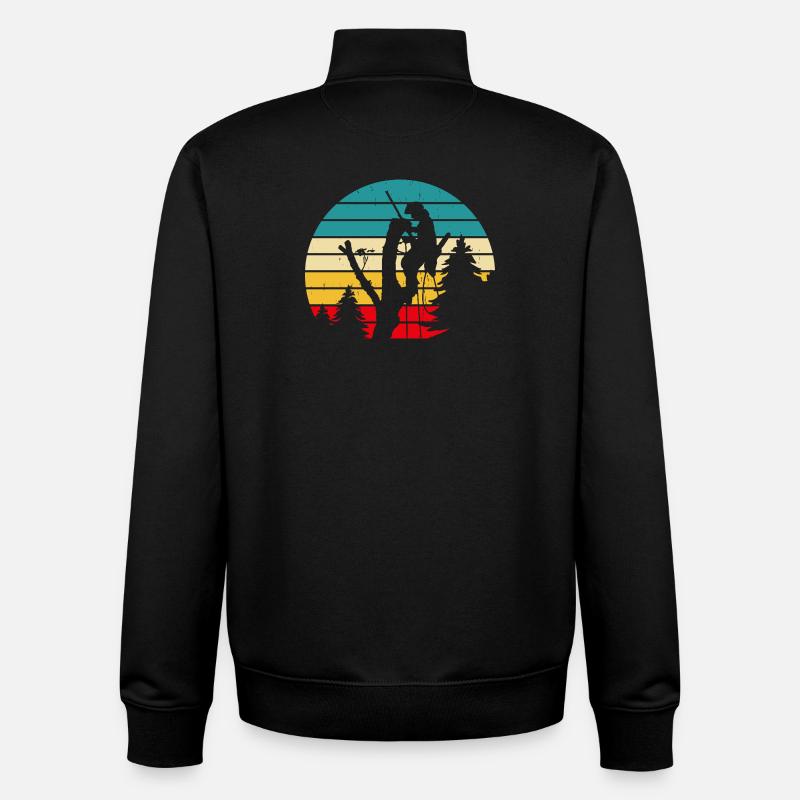 Cadeau drôle de menuisier - Sweat zippé unisexe en coton bio Stanley/Stella - noir