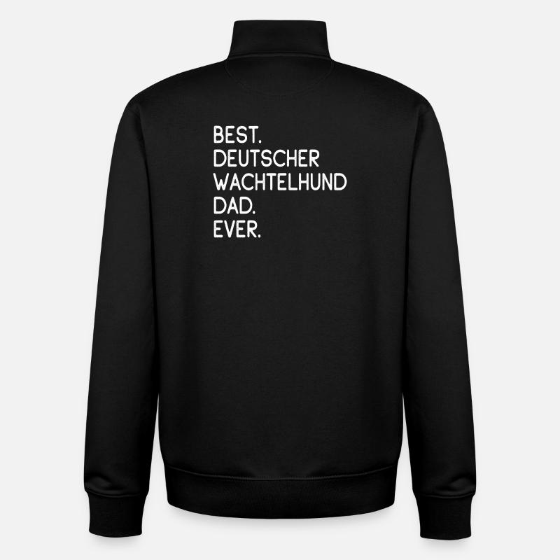 Caille Allemande Chien - Sweat zippé unisexe en coton bio Stanley/Stella - noir