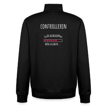 Controlling Studies Occupation Training Controller - Unisex Organic Zip Sweatshirt by Stanley/Stella - black - Back - AI Model Male 185 light (185cm)