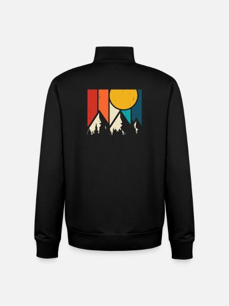 Hiking Hiker Mountaineer Gift - Unisex Organic Zip Sweatshirt by Stanley/Stella - black