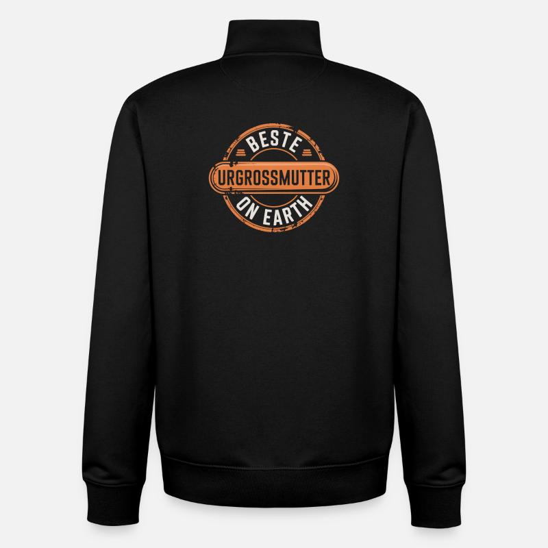 Beste Urgrossmutter Oma Geschenk - Unisex Organic Zip Sweatshirt von Stanley/Stella - Schwarz