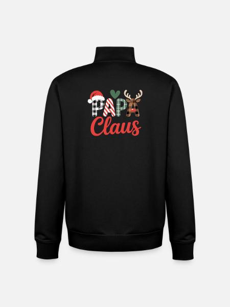 Papa Claus Weihnachten - Unisex Organic Zip Sweatshirt von Stanley/Stella - Schwarz