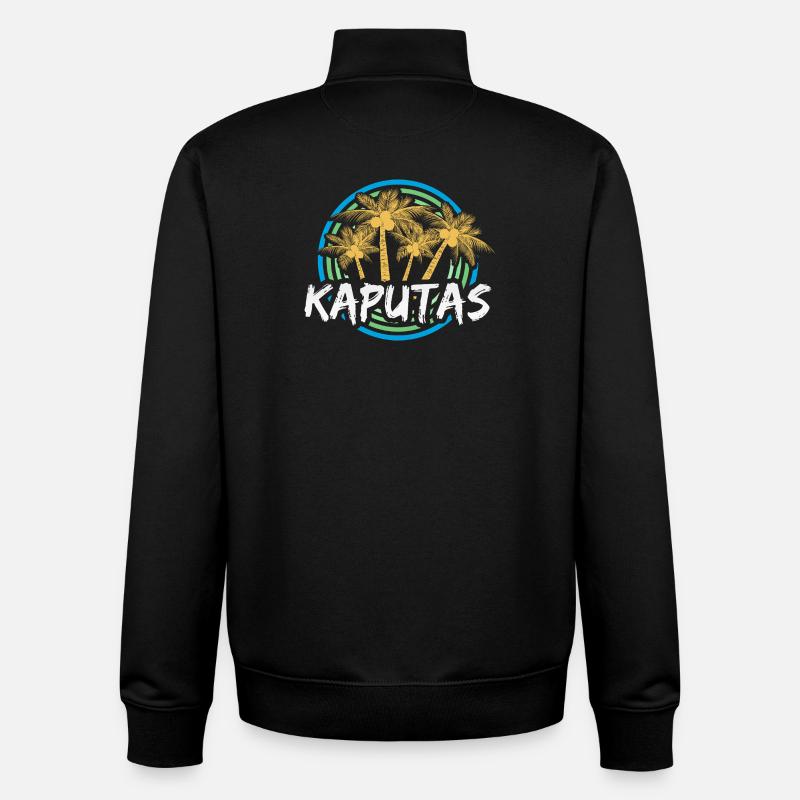 Kaputas comme jour férié - Sweat zippé unisexe en coton bio Stanley/Stella - noir
