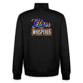 Stained Glass Art Stained Glass Artist - Unisex Organic Zip Sweatshirt by Stanley/Stella - black - Back - AI Model Male 185 light (185cm)