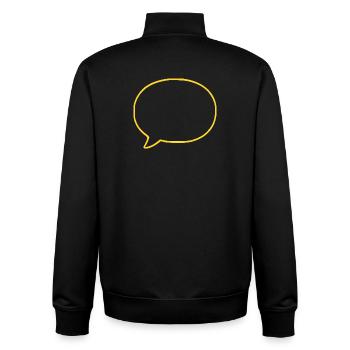 Personnalisez votre propre bande dessinée en bulles de dialogue - Sweat zippé unisexe en coton bio Stanley/Stella - noir - Dos - AI Model Male 185 light (185cm)