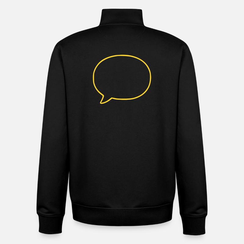Personalize your own speech bubble comic - Unisex Organic Zip Sweatshirt by Stanley/Stella - black