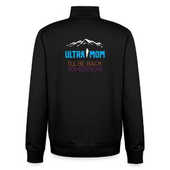 Ultra Mom - I'll Be Back Tomorrow - Unisex Organic Zip Sweatshirt by Stanley/Stella - black - Back - AI Model Male 185 light (185cm)