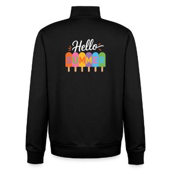 Hallo Sommer - Unisex Organic Zip Sweatshirt von Stanley/Stella - Schwarz - Hinten - AI Model Male 185 light (185cm)