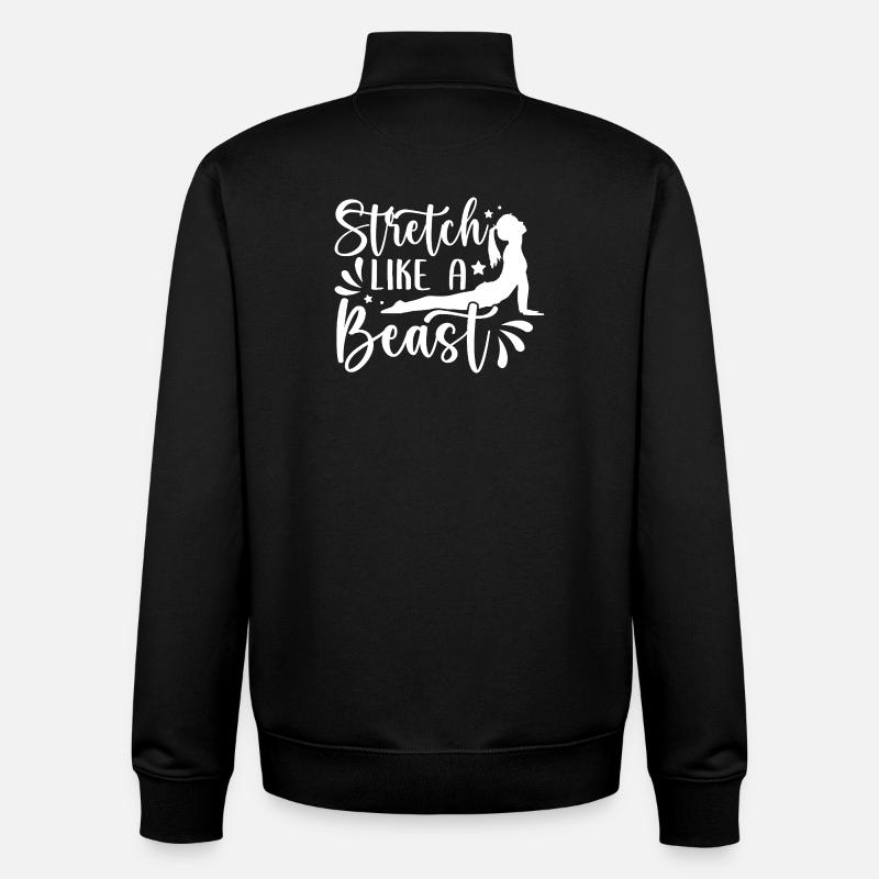 Pilates Enthusiasts Stretch Like A Beast Pilates - Unisex Organic Zip Sweatshirt by Stanley/Stella - black