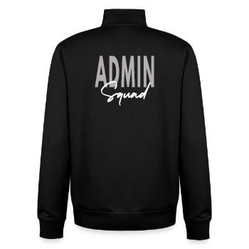 Admin Squad Assistent Teamadministrator - Unisex Organic Zip Sweatshirt von Stanley/Stella - Schwarz - Hinten - AI Model Male 185 light (185cm)