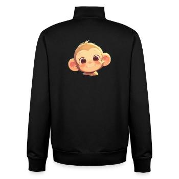 Macaque Macaque - Unisex Organic Zip Sweatshirt by Stanley/Stella - black - Back - AI Model Male 185 light (185cm)