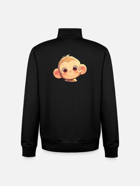 Macaque Macaque - Unisex Organic Zip Sweatshirt by Stanley/Stella - black