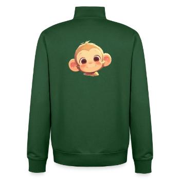 Macaque Macaque - Unisex Organic Zip Sweatshirt by Stanley/Stella - bottle green - Back - AI Model Male 185 dark (185cm)