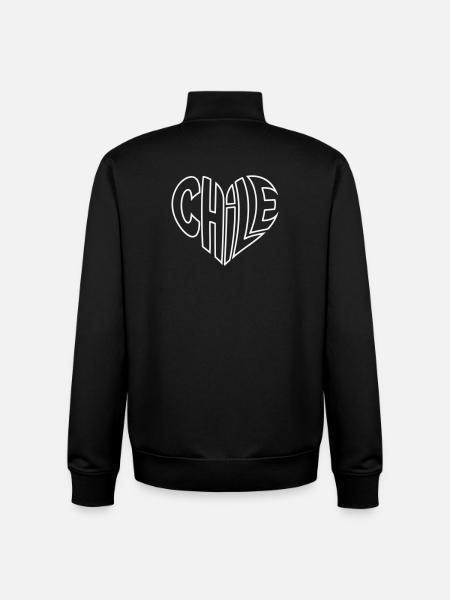 Chile Heart Typo - Unisex Organic Zip Sweatshirt by Stanley/Stella - black