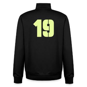 19 - Unisex Organic Zip Sweatshirt von Stanley/Stella - Schwarz - Hinten - AI Model Male 185 light (185cm)