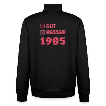Besser 1985 - Unisex Organic Zip Sweatshirt von Stanley/Stella - Schwarz - Hinten - AI Model Male 185 light (185cm)