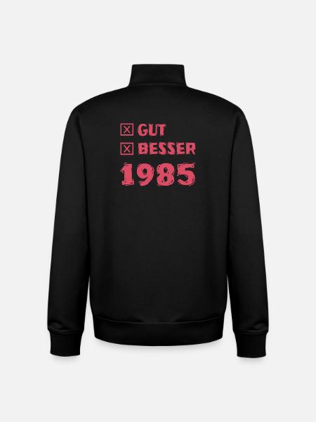 Besser 1985 - Unisex Organic Zip Sweatshirt von Stanley/Stella - Schwarz