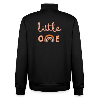 Kleines, süßes Regenbogen-Minimal-Baby-Design - Unisex Organic Zip Sweatshirt von Stanley/Stella - Schwarz - Hinten - AI Model Male 185 light (185cm)