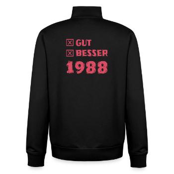 Besser 1988 - Unisex Organic Zip Sweatshirt von Stanley/Stella - Schwarz - Hinten - AI Model Male 185 light (185cm)
