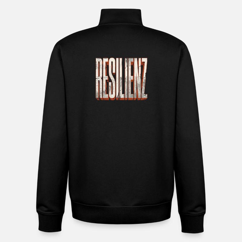 Resilienz - Unisex Organic Zip Sweatshirt von Stanley/Stella - Schwarz
