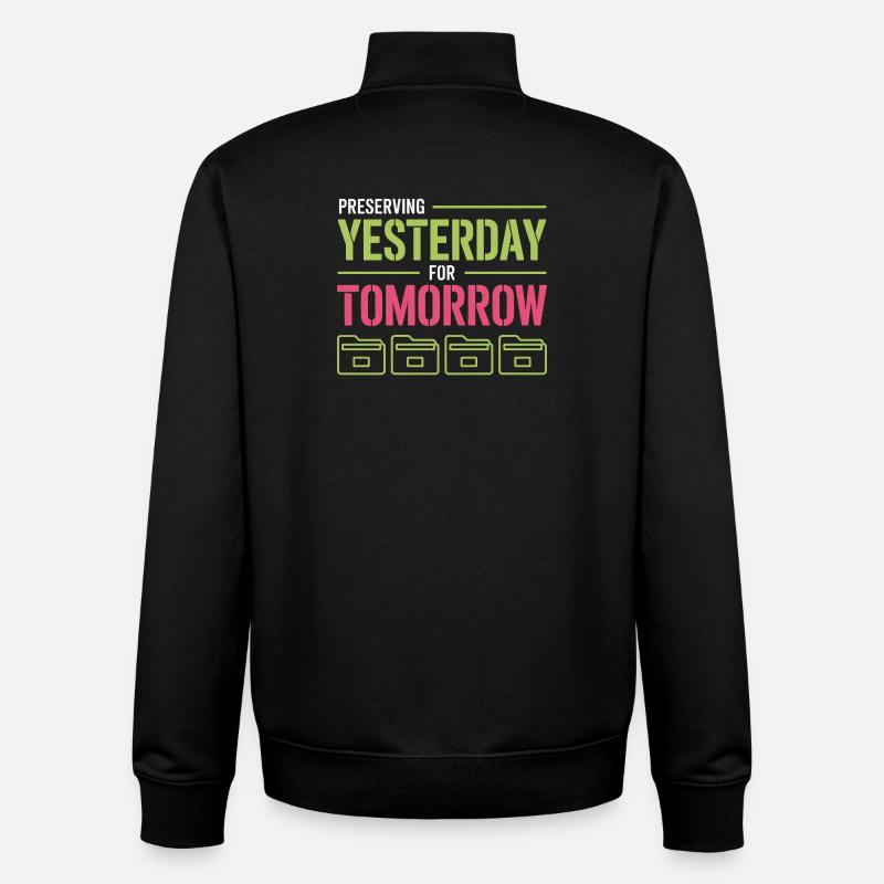 Préserver hier pour demain - Sweat zippé unisexe en coton bio Stanley/Stella - noir