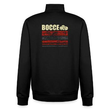Bocce Petanque Boule Player - Unisex Organic Zip Sweatshirt by Stanley/Stella - black - Back - AI Model Male 185 light (185cm)