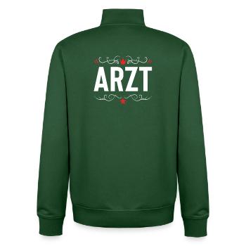 Arzt Beruf - Unisex Organic Zip Sweatshirt von Stanley/Stella - Flaschengrün - Hinten - AI Model Male 185 dark (185cm)