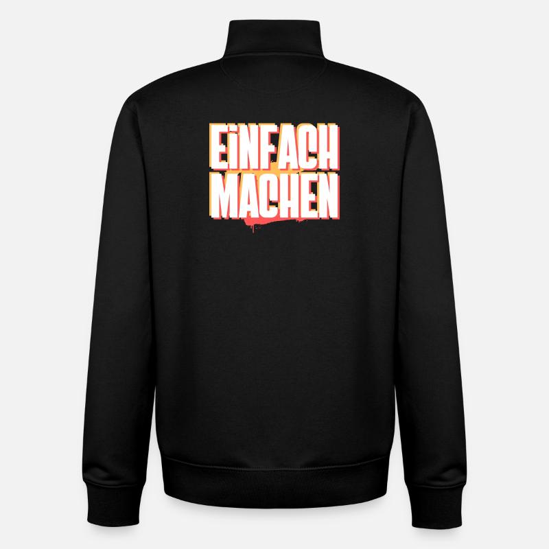 Fais-le - Sweat zippé unisexe en coton bio Stanley/Stella - noir