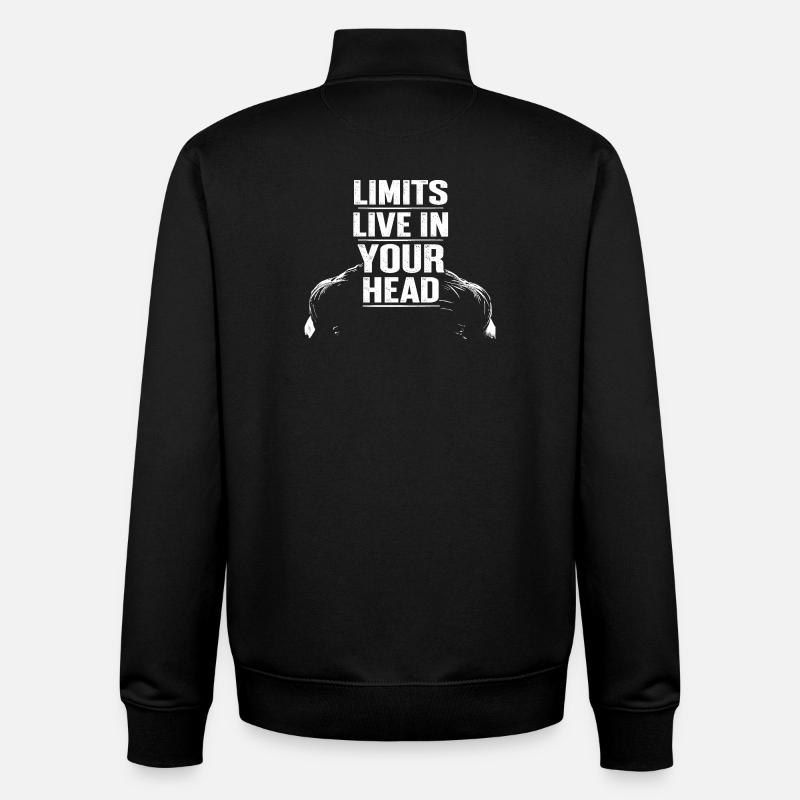 Boundaries live in the mind - Unisex Organic Zip Sweatshirt by Stanley/Stella - black