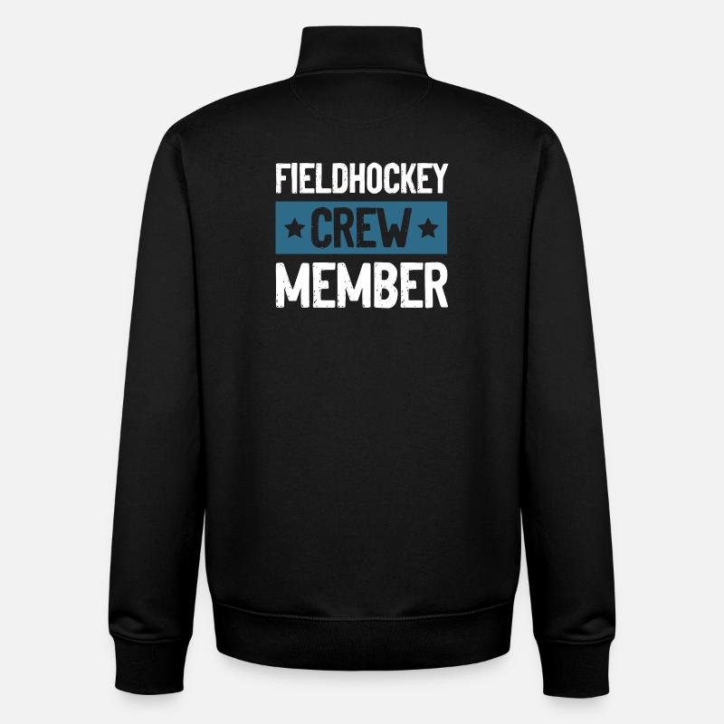 Équipe de hockey sur gazon - Sweat zippé unisexe en coton bio Stanley/Stella - noir