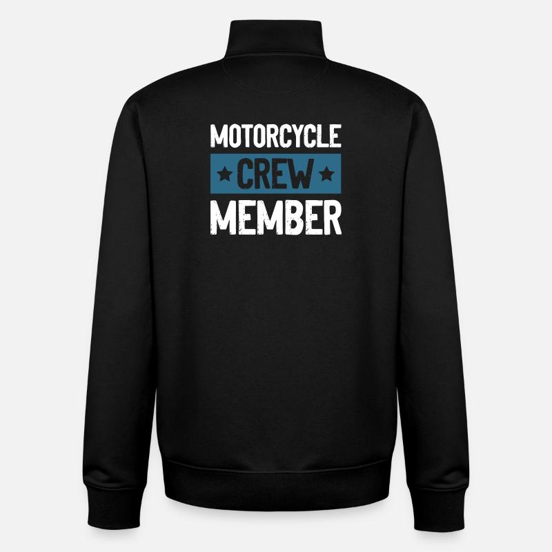 Équipe moto - Sweat zippé unisexe en coton bio Stanley/Stella - noir