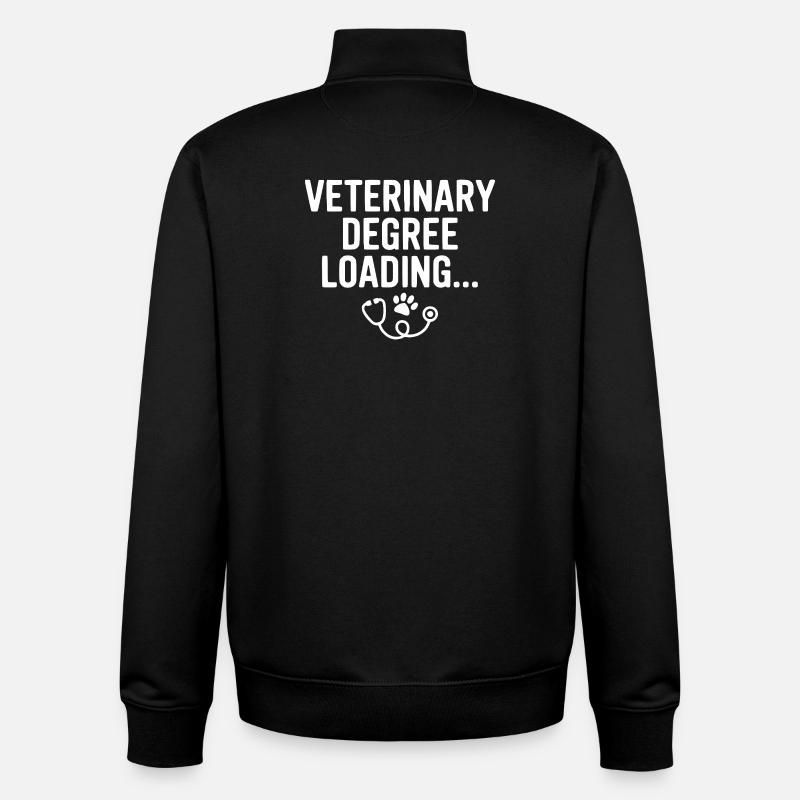 Veterinary Degree Loading... - Unisex Organic Zip Sweatshirt by Stanley/Stella - black