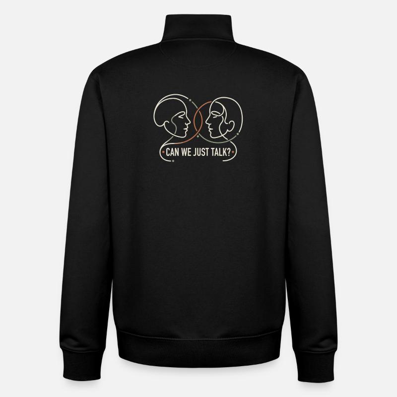 Contre la division - Sweat zippé unisexe en coton bio Stanley/Stella - noir