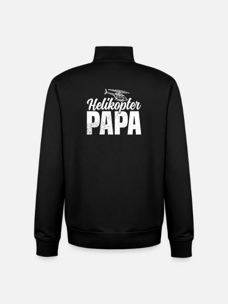 Helikopter Papa - Unisex Organic Zip Sweatshirt von Stanley/Stella - Schwarz