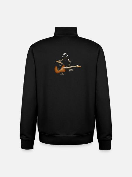 Guitarist - Sweat zippé unisexe en coton bio Stanley/Stella - noir