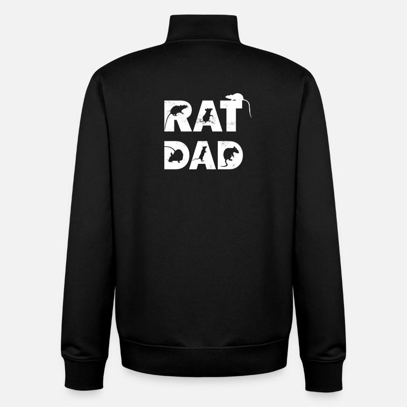 Rat rats - Sweat zippé unisexe en coton bio Stanley/Stella - noir