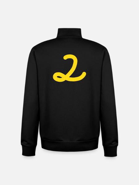 2 Numéro deux - Sweat zippé unisexe en coton bio Stanley/Stella - noir