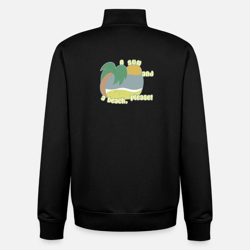 Sun and Beach - Unisex Organic Zip Sweatshirt von Stanley/Stella - Schwarz