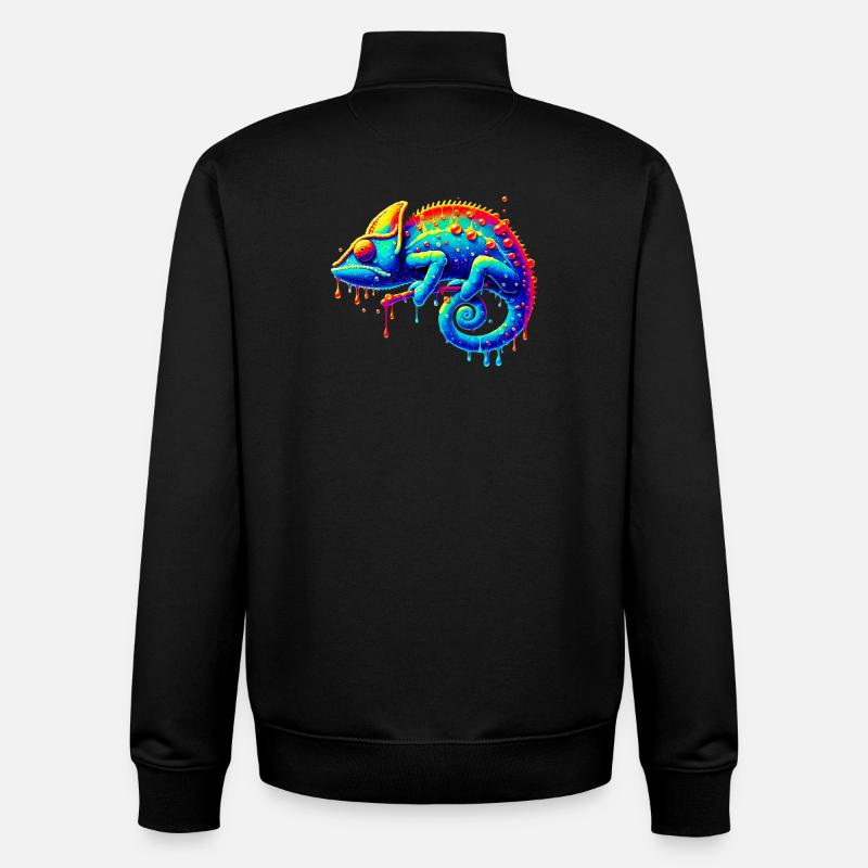 Chameleon - Unisex Organic Zip Sweatshirt by Stanley/Stella - black