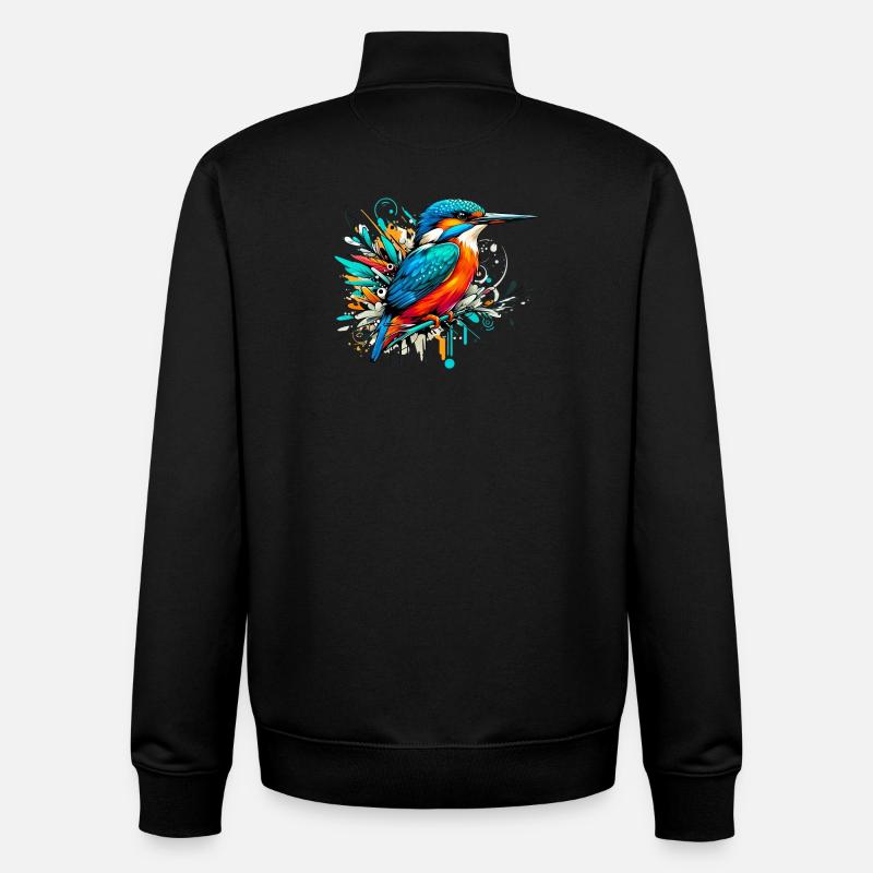 Martin-pêcheur - Sweat zippé unisexe en coton bio Stanley/Stella - noir