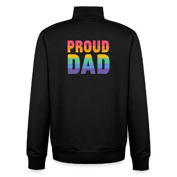 LGBT Pride Month - Stolzer Vater - Unisex Organic Zip Sweatshirt von Stanley/Stella - Schwarz - Hinten - AI Model Male 185 light (185cm)