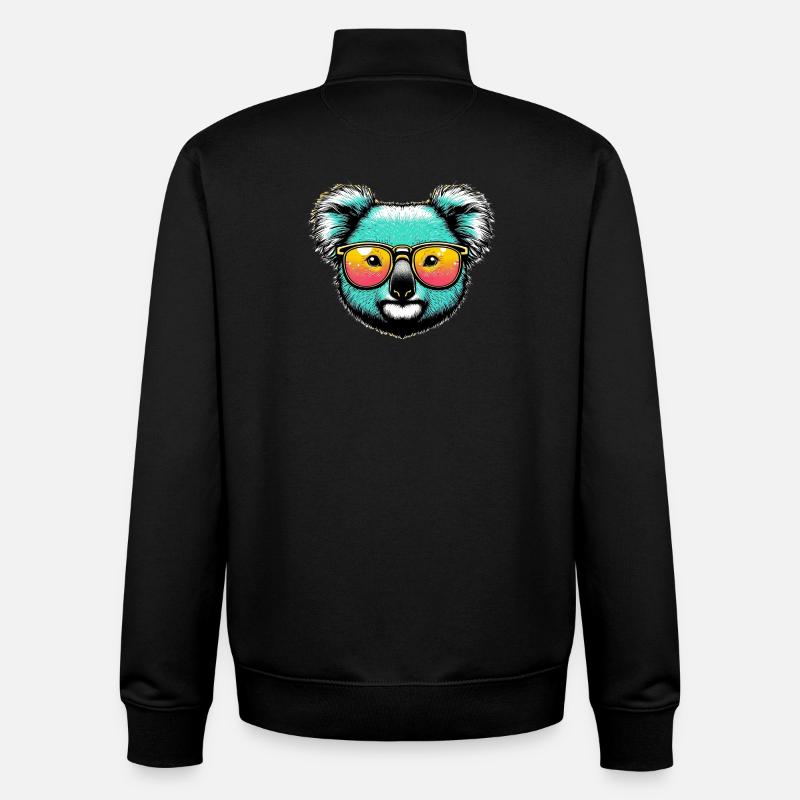 Koala - Unisex Organic Zip Sweatshirt by Stanley/Stella - black
