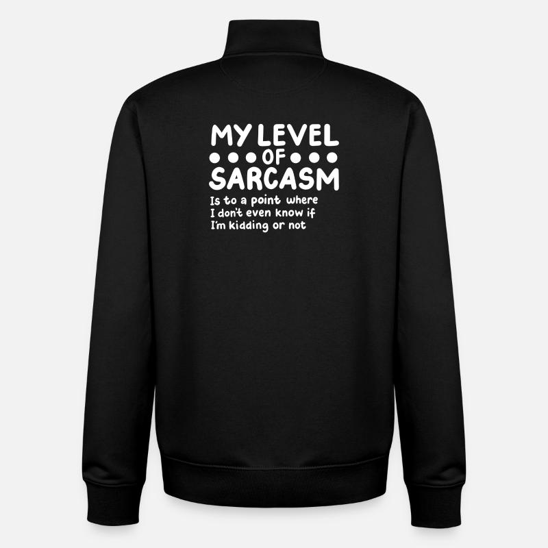Sarkasmus Sarkastisch - Unisex Organic Zip Sweatshirt von Stanley/Stella - Schwarz