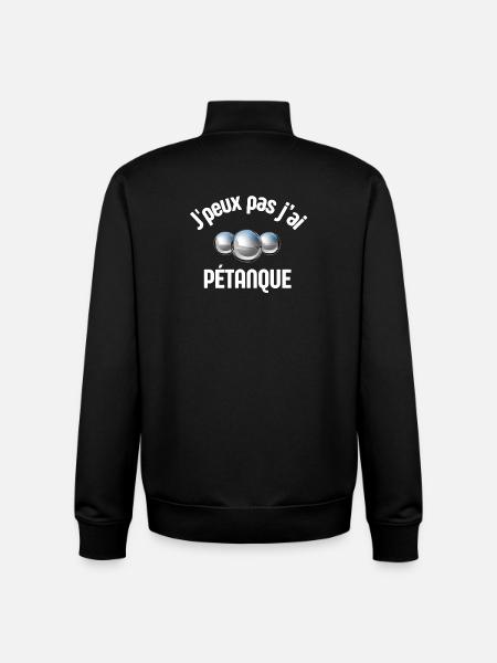 pétanque, bowler, petanque fan - Unisex Organic Zip Sweatshirt by Stanley/Stella - black
