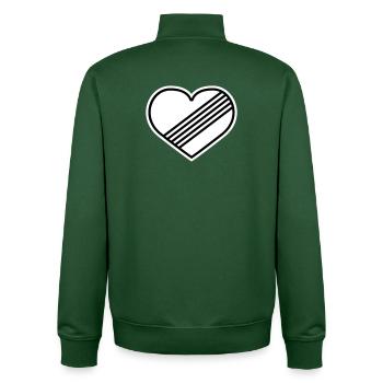 Cœur à plein régime contre la limite de vitesse - Sweat zippé unisexe en coton bio Stanley/Stella - vert bouteille - Dos - AI Model Male 185 dark (185cm)