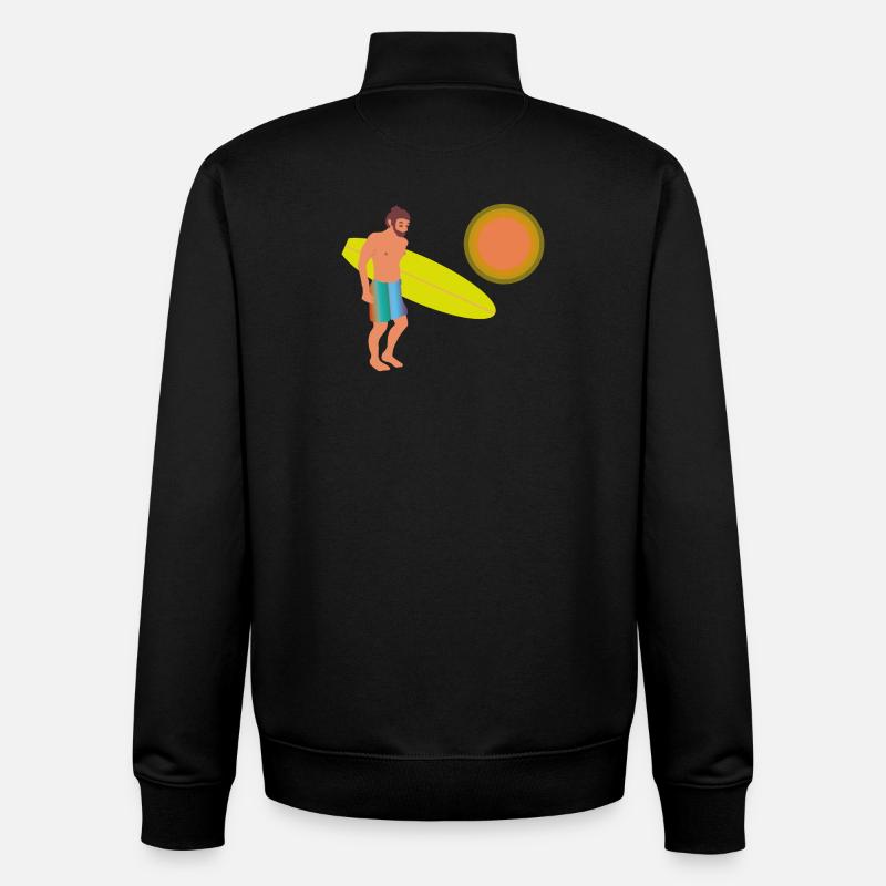 surfer - Unisex Organic Zip Sweatshirt by Stanley/Stella - black