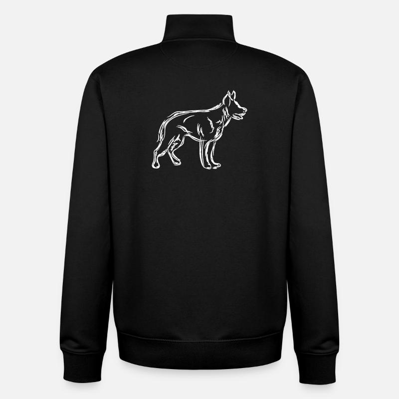 Schäferhund - Unisex Organic Zip Sweatshirt von Stanley/Stella - Schwarz