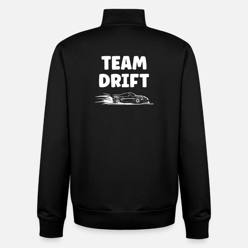 Energetic Drift Car Design - Unisex Organic Zip Sweatshirt by Stanley/Stella - black