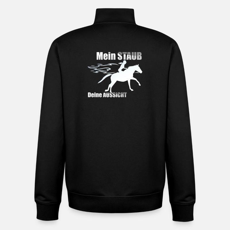 Cavalière au galop drôle - Sweat zippé unisexe en coton bio Stanley/Stella - noir